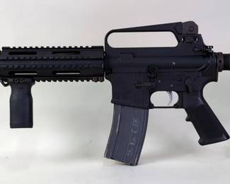 Olympic Arms M.F.R. 5.56 Cal Rifle SN# JS0 1014, Vertical Foregrip, Adjustable Stock 