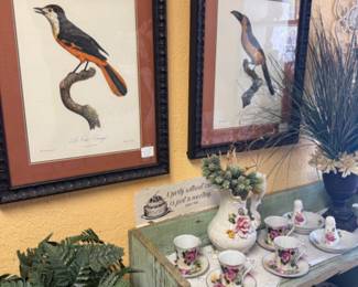 Framed bird art
