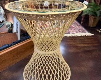 MCM spun fiber glass, hour glass side table 