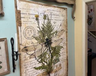 beautiful bed piece repurposed as art, beautiful large wall hanging