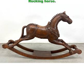 Lot 1858 Indonesian Carved Wood Rocking horse.