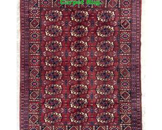 Lot 1831 4 9 X 7 Handmade Turkoman Carpet Rug. 