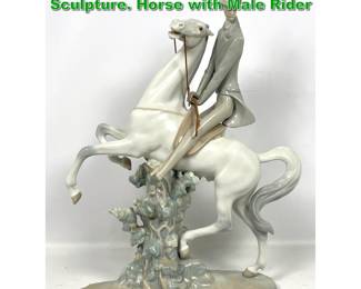Lot 2154 Lladro Porcelain Figurine Sculpture. Horse with Male Rider