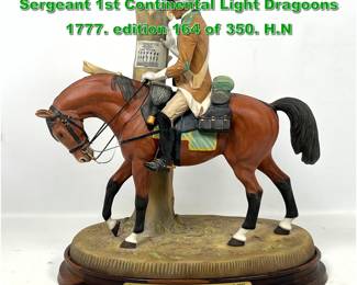 Lot 2112 Royal Doulton Figure Sculpture Sergeant 1st Continental Light Dragoons 1777. edition 164 of 350. H.N