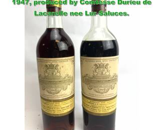 Lot 2408 2pcs Chateau Filhot Sauternes, 1947, produced by Comtesse Durieu de Lacarelle nee Lur Saluces. 