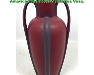 Lot 2098 Van Briggle Colorado Springs American Art Pottery Handles Vase. 