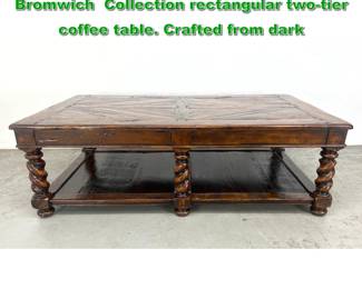 Lot 1845 Theodore Alexander Castle Bromwich Collection rectangular twotier coffee table. Crafted from dark