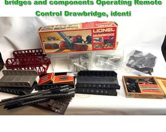 Lot 2362 Collection of Lionel model train bridges and components Operating Remote Control Drawbridge, identi