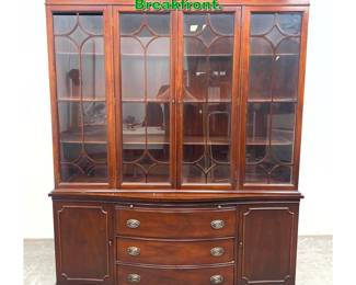 Lot 1804 Two Part Vintage Mahogany Breakfront. 