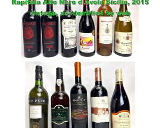 Lot 2389 11pcs wine bottles. Tenuta Rapitala Alto Nero d Avola Sicilia, 2015 vintage, as identified by web 