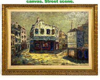 Lot 2041 FORMICOLA 62 Oil painting on canvas. Street scene. 