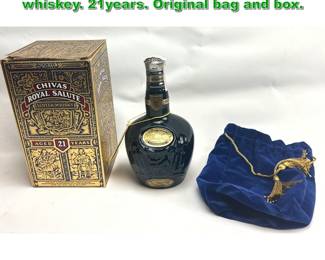 Lot 2377 Chivas Royal Salute Scotch whiskey. 21years. Original bag and box. 