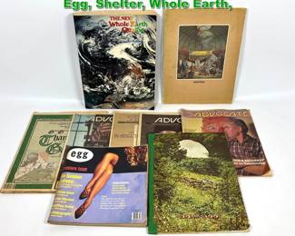 Lot 2339 Ephemera Magazines. Advocate, Egg, Shelter, Whole Earth, 