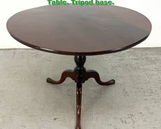 Lot 1842 Antique Queen Anne Tilt Top Tea Table. Tripod base. 