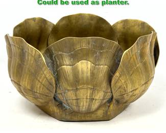 Lot 1837 Brass Shell Form Center Bowl. Could be used as planter.
