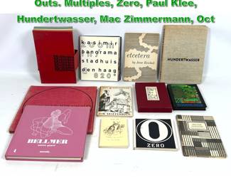 Lot 2334 Lot Vintage Art Books with Fold Outs. Multiples, Zero, Paul Klee, Hundertwasser, Mac Zimmermann, Oct