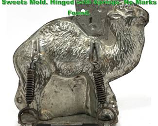 Lot 2305 Unusual Camel Vintage Chocolates Sweets Mold. Hinged with Springs. No Marks Found. 