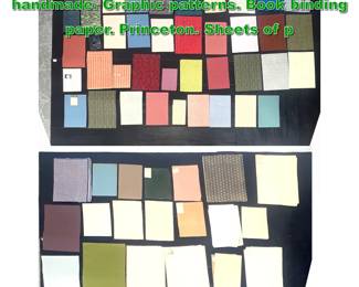 Lot 2343 Large Lot Vintage Paper. Some handmade. Graphic patterns. Book binding paper. Princeton. Sheets of p