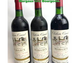 Lot 2406 3 bottles of Chateau Canuet 1981 Margaux Cru Bourgeois.