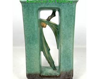 Lot 2089 Roseville Pinecone Artwood Vase. American Art Pottery. 