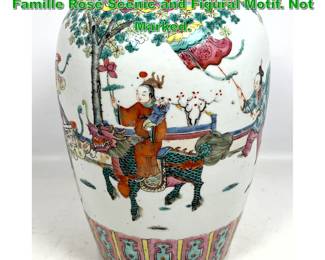 Lot 2016 Chinese Porcelain Ginger Jar. Famille Rose Scenic and Figural Motif. Not Marked. 