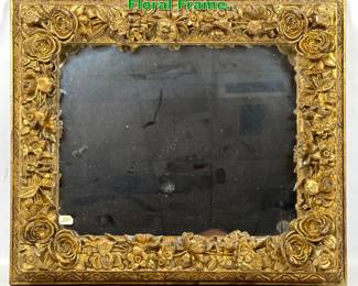 Lot 2209 Small Gilt Decorated Wall Mirror. Floral Frame.