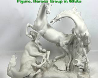Lot 2105 Large Lladro Porcelain Sculpture Figure. Horses Group in White