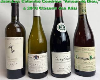 Lot 2415 4pcs 750ml French wine, 2012 JeanLuc Colombo Condrieu Amour de Dieu, a 2016 Closerie des Alisi