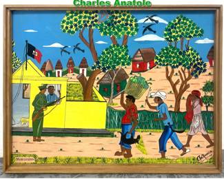 Lot 2197 Original Haitian Painting by Charles Anatole