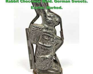 Lot 2306 ANTON REICHE, Dresden Vintage Rabbit Chocolate Mold. German Sweets. Easter. Marked. 
