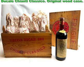 Lot 2404 1977 Case of Ruffino Riserva Ducale Chianti Classico. Original wood case. 