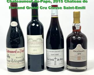 Lot 2399 4pcs European wines. 2012 ChateauneufduPape, 2015 Chateau de Ferrand Grand Cru Classe SaintEmili