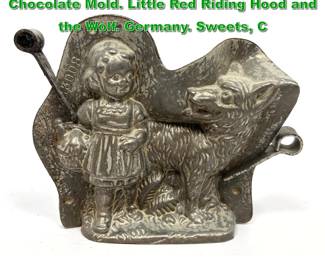 Lot 2298 ANTON REICHE Dresden Vintage Chocolate Mold. Little Red Riding Hood and the Wolf. Germany. Sweets, C