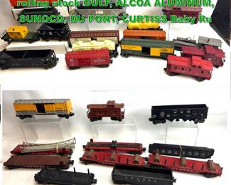 Lot 2346 29pc Lionel OGauge model train rolling stock GULF, ALCOA ALUMINUM, SUNOCO, DU PONT, CURTISS Baby Ru