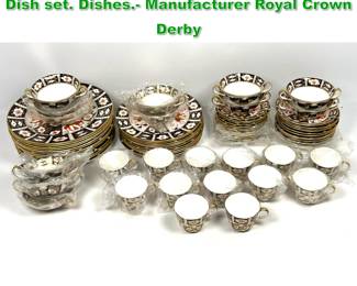 Lot 2058 74pc Royal Crown Derby China Dish set. Dishes. Manufacturer Royal Crown Derby