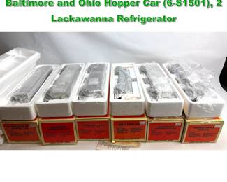 Lot 2368 6pc Lionel Trains freight cars. Baltimore and Ohio Hopper Car 6S1501, 2 Lackawanna Refrigerator 