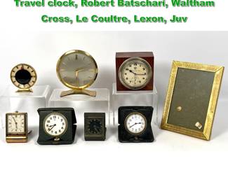 Lot 2211 7pcs Clocks and Picture Frame. Travel clock, Robert Batschari, Waltham Cross, Le Coultre, Lexon, Juv