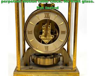 Lot 2223 As found Jaeger LeCoultre Atmos perpetual motion table clock. No front glass. Not tested