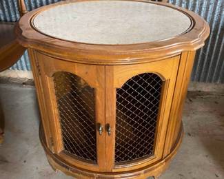 Round Marble Top Side Table