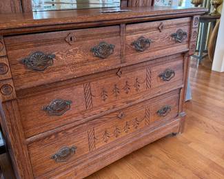 Dresser with mirror