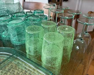 Green acrylicware for outdoors!