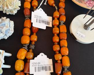 Amber Beaded Necklace (A), Amber Beaded Necklace (B)