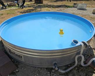 Cowboy 10ft primed and painted with pool paint / prefect condition / Comes with pump & supplies.
