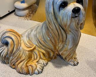 Large ceramic Shih Tzu. Made in Italy