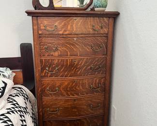Antique high boy dresser