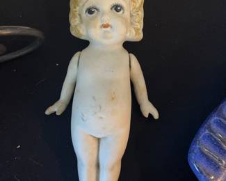 Antique kewpie flapper All Bisque Doll ~ 