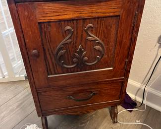 Antique oak nightstand