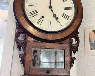 Drop dial wall clock. 19th century 