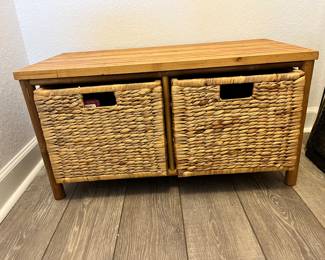 Wood cube storage chest