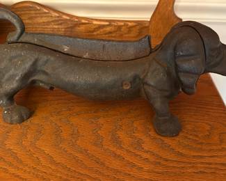 Cast iron dachshund boot scraper